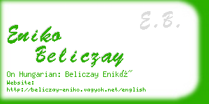 eniko beliczay business card